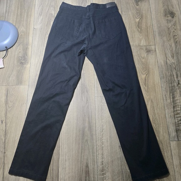 Graham Luxe Golf Pants Mens 34x32 Black Performance Chino Straight Nylon Stretch - Picture 10 of 12